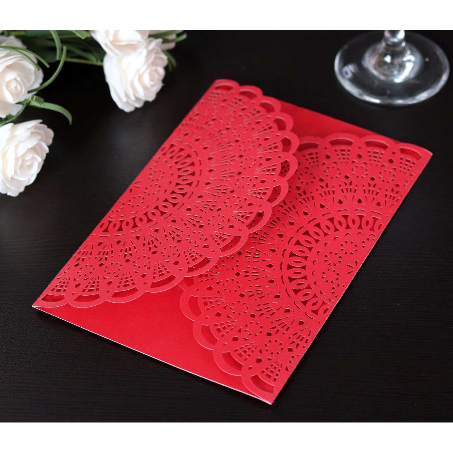 Wedding Invitation Holder Laser Cut Paper Thank You Card Wholesale